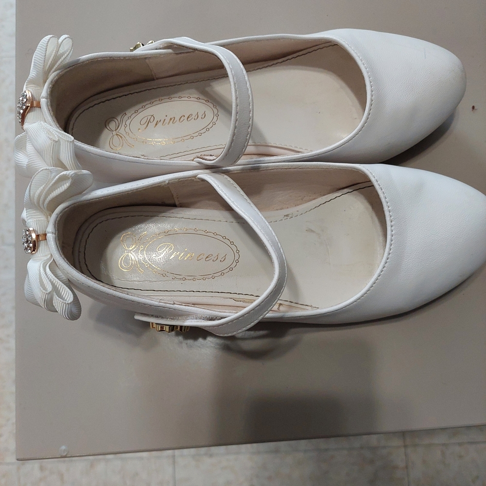 Prince Cream Kids Formal Shoes with Bow Detail